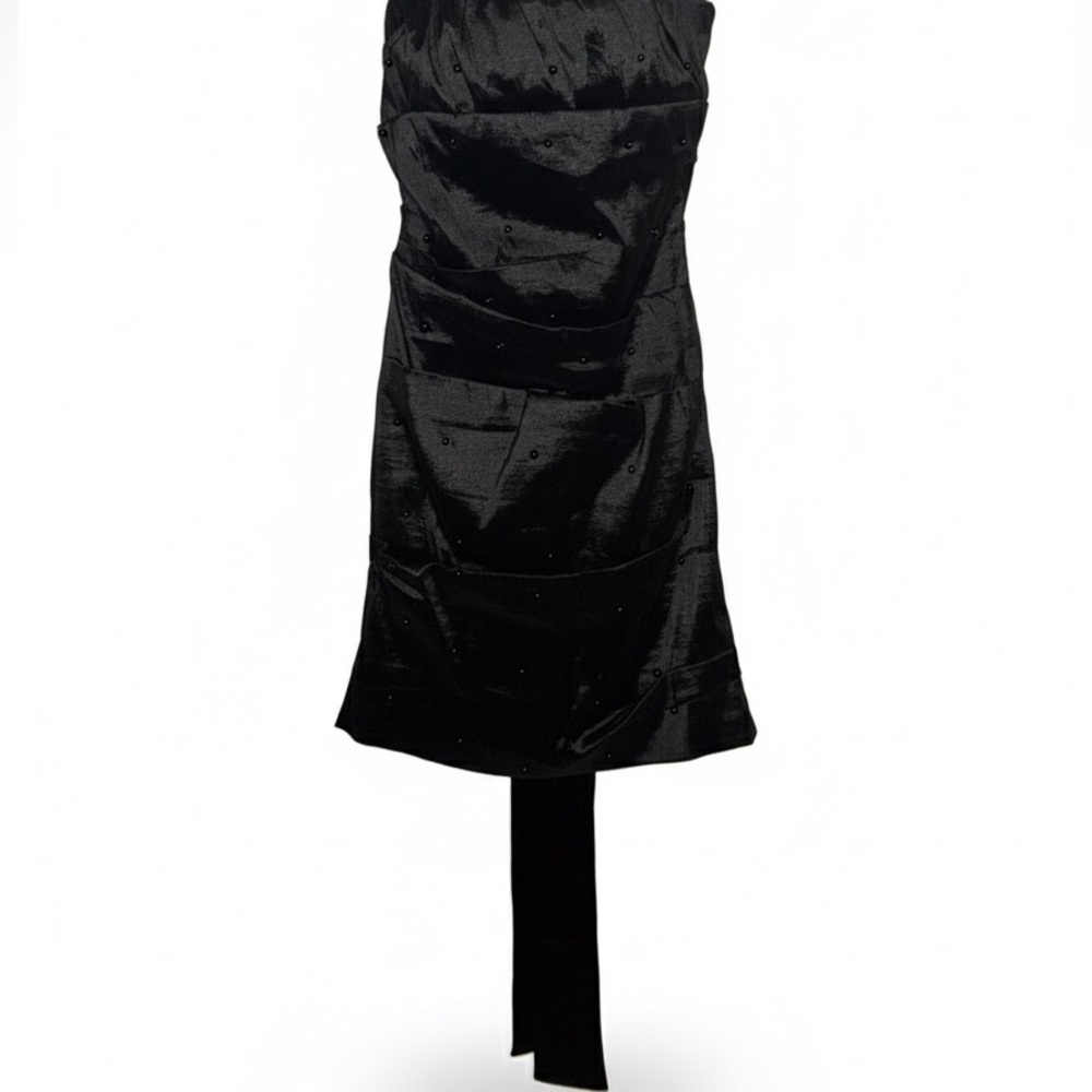 Chic Black Strapless Dress